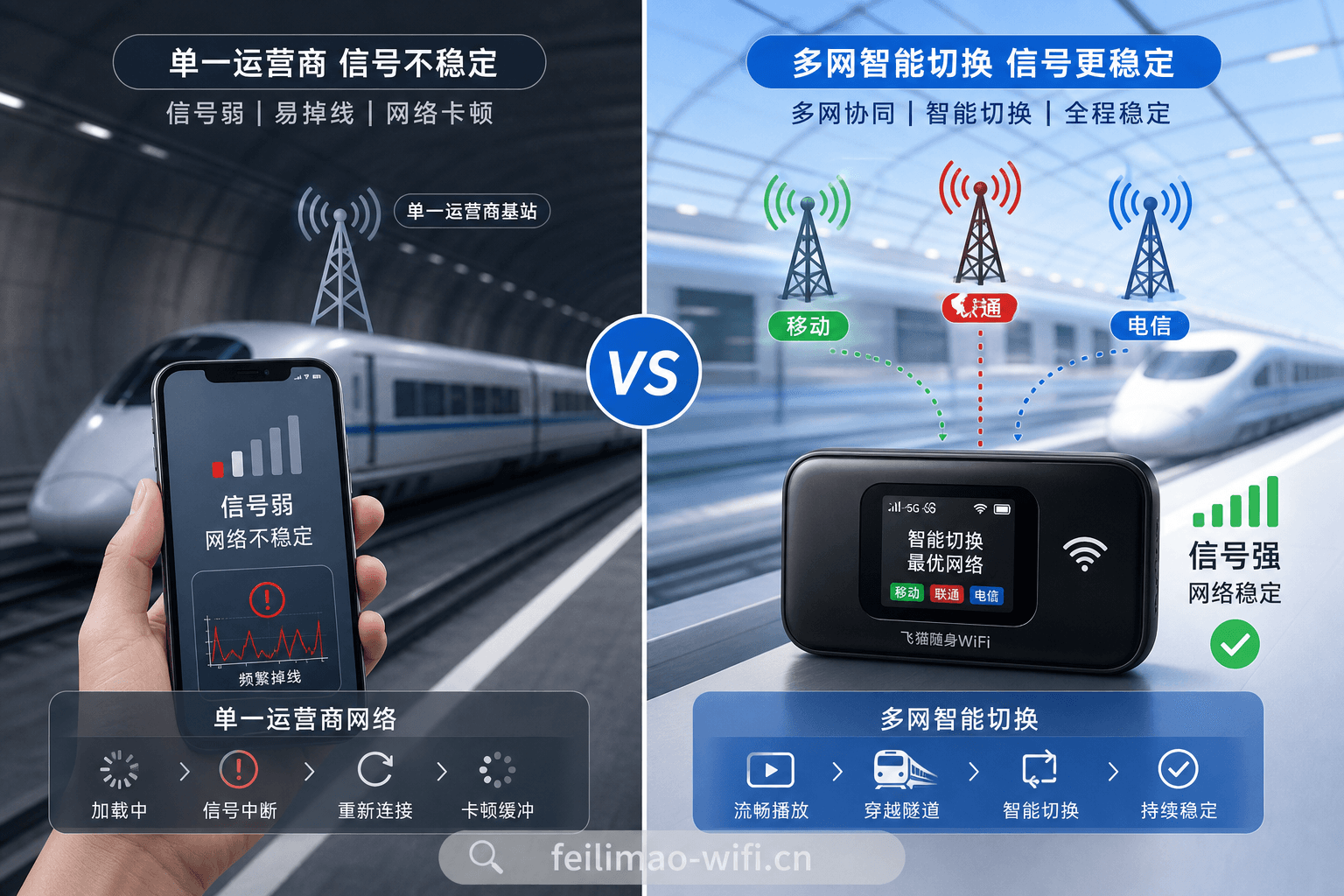 随身WiFi三网切换信号稳定性对比