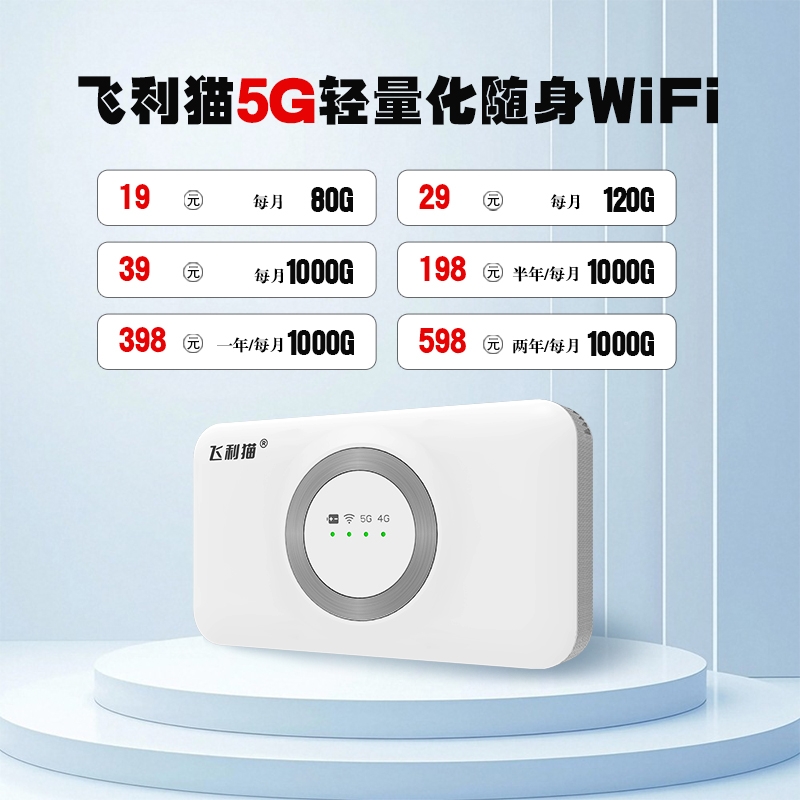 飞利猫5G轻量化随身WiFi套餐价格表
