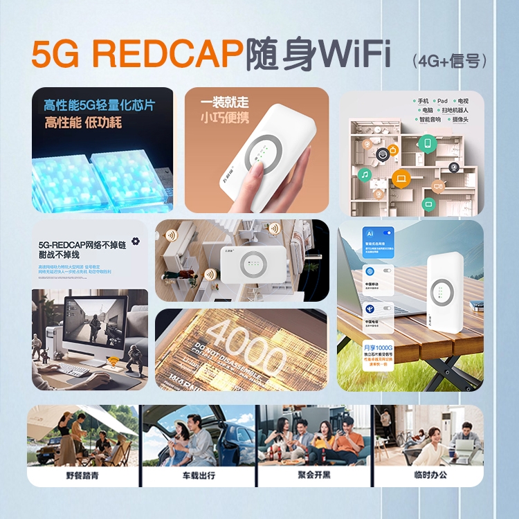 飞利猫5G随身WiFi轻量化核心特性：芯片、便携、多设备共享、智能选网